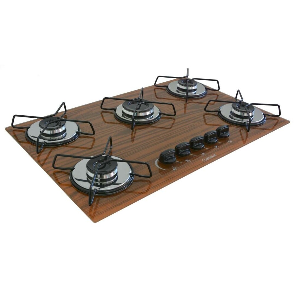 COCINA COOKTOP 5H ULTRA LLAMA AMADERADO (MOVELMAX)